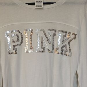 PINK Victoria's Secret White Sweatshirt